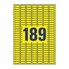 Kép 3/3 - Etikett címke, 25,4 x10mm, univerzális visszaszedhető, 189 címke/ív, 20 ív/doboz, Avery sárga