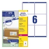 Kép 7/10 - Etikett címke, 99,1 x93,1mm, nagyfedőképességű 6 címke/ív, 100 ív/doboz, Avery fehér