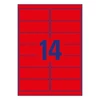 Kép 3/5 - Etikett címke, 99,1 x38,1mm, visszaszedhető, neon 14 címke/ív, 25 ív/doboz, Avery piros