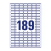 Kép 7/7 - Etikett címke, 25,4 x10mm, szuper tapadású 189 címke/ív, 20 ív/doboz, Avery fehér