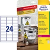 Kép 2/5 - Etikett címke, 63,5 x33,9mm, időjárásálló poliészter, 24 címke/ív, 8 ív/doboz, Avery fehér