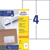 Kép 2/11 - Etikett címke, 105 x148mm, univerzális, 4 címke/ív, 100 ív/doboz, Avery fehér