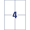 Kép 4/11 - Etikett címke, 105 x148mm, univerzális, 4 címke/ív, 100 ív/doboz, Avery fehér
