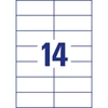 Kép 4/10 - Etikett címke, 105 x42,3mm, univerzális, 14 címke/ív, 100 ív/doboz, Avery fehér