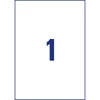 Kép 4/11 - Etikett címke, 210 x297mm, univerzális, 1 címke/ív, 100 ív/doboz, Avery fehér