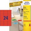 Kép 2/10 - Etikett címke, 70 x37mm, univerzális, 24 címke/ív, 100 ív/doboz, Avery piros