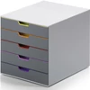 Kép 1/9 - Irattároló, műanyag, 5 fiókos, DURABLE "VARICOLOR® 5", szürke