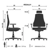 Kép 4/4 - Forgószék vezetői Bluering® Regal szürke