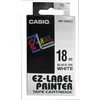 Kép 3/4 - Feliratozógép szalag, 18 mm x 8 m, CASIO, fehér-fekete
