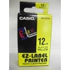 Kép 1/2 - Feliratozógép szalag, 12 mm x 8 m, CASIO, sárga-fekete