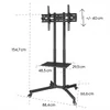 Kép 4/6 - Hama 220874 75"-ig "FITV" Trolley gurulós TV tartó állvány