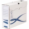 Kép 2/2 - Archiválódoboz, A4+, 100mm, FELLOWES "Bankers Box Basic", kék-fehér, 10db/cs