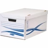 Kép 2/2 - Csapófedeles archiválókonténer, karton, nagy, FELLOWES "Bankers Box Basic", kék-fehér, 5db/cs