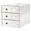 Kép 6/6 - Irattároló, laminált karton, 3 fiókos, LEITZ "Click&Store", fehér