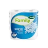 Kép 1/2 - Kéztörlő, tekercses, 2 rétegű, TENTO "Family Super Aqua", fehér