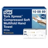 Kép 1/3 - Kéztörlő, tömörített, Interfold, 2 réteg, 225 lap, H2 rendszer, Premium, TORK "Xpress Soft Multifold", fehér