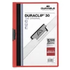 Kép 2/4 - Gyorsfűző, klipes, A4, DURABLE "DURACLIP® 30", piros