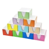 Kép 1/2 - Kockatömb 9x9x6cm, színes karton doboz tartóban Bluering® fehér
