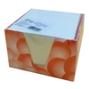 Kép 1/6 - Kockatömb FORTUNA 9x9x6 cm mintás tartóban fehér