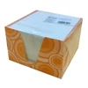 Kép 4/6 - Kockatömb FORTUNA 9x9x6 cm mintás tartóban fehér