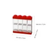 Kép 3/3 - Gyűjtődoboz, minifiguráknak, 8 rekesz, LEGO, piros
