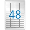 Kép 1/2 - Etikett, 45,7x21,2 mm, poliészter, időjárásálló, kerekített sarkú, APLI, ezüst, 960 etikett/csomag