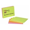 Kép 1/2 - Öntapadó jegyzettömb, 203x152 mm, 4x45 lap, 3M POSTIT "Super Sticky", vegyes színek