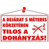 Kép 2/2 - Piktogram A bejárat 5m-es körzetében tilos a dohányzás! piros