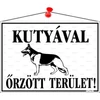 Kép 2/2 - Piktogram Kutyával őrzött terület! piros