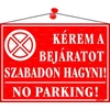 Kép 2/2 - Piktogram Kérem a bejáratot szabadon hagyni! piros