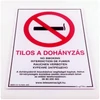 Kép 1/2 - Piktogram Tilos a dohányzás! többnyelvű fehér új