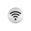 Kép 2/2 - Piktogram, információs tábla, átmérő 83mm, WIFI Durable ezüst