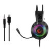 Kép 3/8 - Rampage Fejhallgató - RM-K27 X-JAMMER (mikrofon, 3,5 mm Jack, hangerőszabályzó, nagy-párnás, fekete, RGB LED)