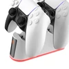 Kép 2/14 - Rampage Gamepad töltő - RP-PS5 (dokkoló 2x PS5 kontroller töltéséhez, fehér)