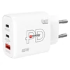 Kép 1/5 - Hálózati töltő, 1xUSB-A, 2xUSB-C, PD, 65W, GaN, SKROSS