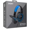 Kép 8/16 - Snopy Fejhallgató - SN-GX1 ERGO (mikrofon, 3.5mm jack, hangerőszabályzó, nagy-párnás, 2.2m kábel, fekete-kék)