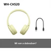 Kép 9/9 - Sony WH-CH520 Bluetooth sárga fejhallgató
