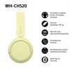 Kép 7/9 - Sony WH-CH520 Bluetooth sárga fejhallgató