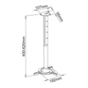Kép 4/5 - Stell SHO 1090S 40-62cm, 15°, 15kg ezüst mennyezeti kihúzható projektor tartó
