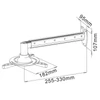 Kép 5/5 - Stell SHO 1092 25 -33cm, 15°, 15kg ezüst fali kihúzható projektor tartó