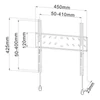 Kép 3/3 - Stell SHO 2020 25"-50" VESA 400x400 slim fix fekete fali konzol
