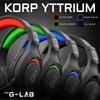 Kép 4/8 - The G-Lab Fejhallgató - KORP YTTRIUM (mikrofon, 3,5 Jack, hangerőszabályzó, nagy-párnás, RGB, fekete)