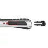 Kép 2/2 - Univerzális vágókés WEDO 18 mm biztonsági 18,6 cm fém test gumi fogórész fém sínnel