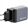 Kép 4/11 - Hálózati töltő, 2xUSB-C PD (65W), USB-A QC 3.0, EU/UK/US, GaN, VERBATIM