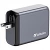 Kép 6/11 - Hálózati töltő, 2xUSB-C PD (100W), USB-C PD (65W), USB-A QC 3.0, EU/UK/US, GaN, VERBATIM
