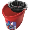 Kép 2/4 - Felmosóvödör, csavarókosárral, VILEDA "Supermop", piros