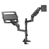 Kép 1/16 - ACT AC8341 Single Monitor Arm and Laptop Arm Office Premium with Gas Spring Pole Mounted