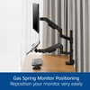 Kép 7/16 - ACT AC8341 Single Monitor Arm and Laptop Arm Office Premium with Gas Spring Pole Mounted