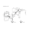 Kép 8/16 - ACT AC8341 Single Monitor Arm and Laptop Arm Office Premium with Gas Spring Pole Mounted