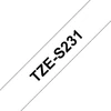 Kép 5/5 - Feliratozógép szalag, erős tapadású, 12 mm x 8 m, BROTHER, "Professzionális TZe-S231" fehér-fekete